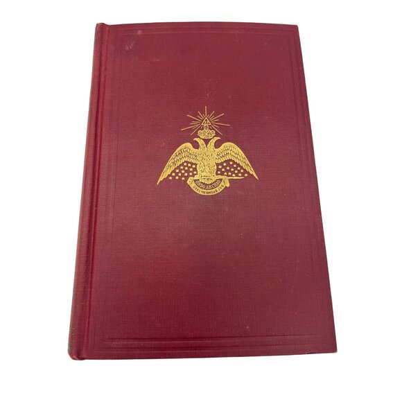 Morals and Dogma Albert Pike 1947 reprint Scottish Rite Freemasonry HC red cloth - Picture 2 of 8